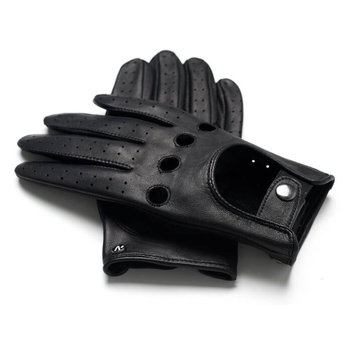 napoDRIVE (black) - Men’s driving gloves without lining made of lamb nappa leather