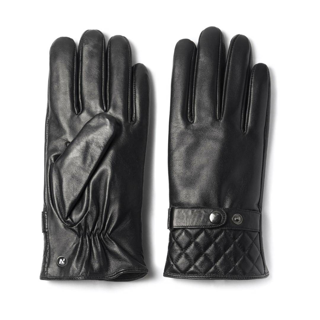 Genuine soft nappa cuir noir de qualité gants homme femme conduite hiver chaud 