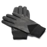 napoSPORT (black) - Men’s gloves with lining made of lamb nappa leather