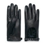 napoROCK (black) - Women’s driving gloves with thin lining made of natural lamb nappa leather #2