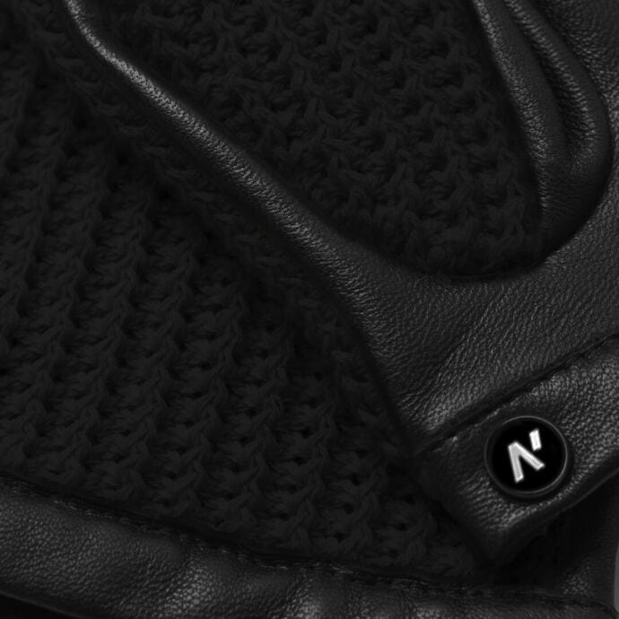 napoCROCHET (black) - Men’s driving gloves without lining made of lamb nappa leather #3