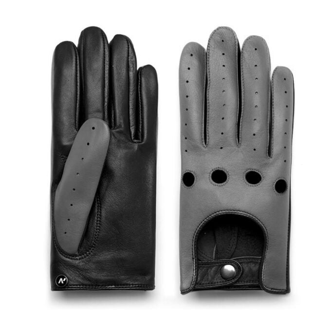 napoDRIVE (black/grey) - Men’s driving gloves without lining made of lamb nappa leather #2