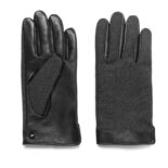 napoGENT (black/grey) - Men’s gloves with lining made of lamb nappa leather #2