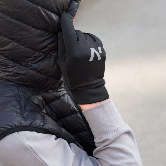 gants de sport noirs