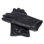 gants noirs pour femmes en cuir écologique