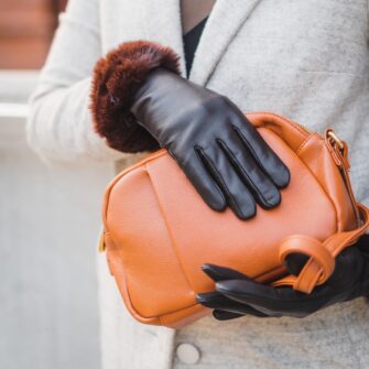 women's touch gloves with fur