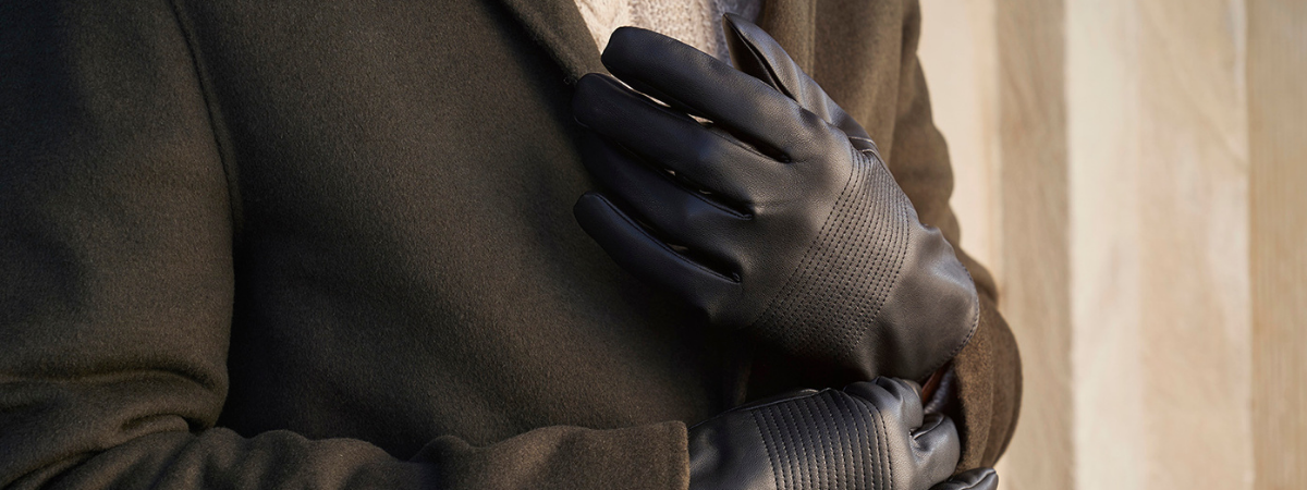 gants de voiture pour hommes en cuir véritable