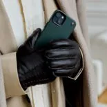 gants en cuir noir pour hommes