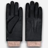 gants en cuir pour hommes nori avec manches
