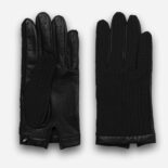 gants tressés noirs