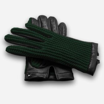 gants verts tourbés pour hommes