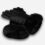 gants noirs pour femme avec fourrure