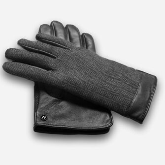 gants noirs/gris pour hommes