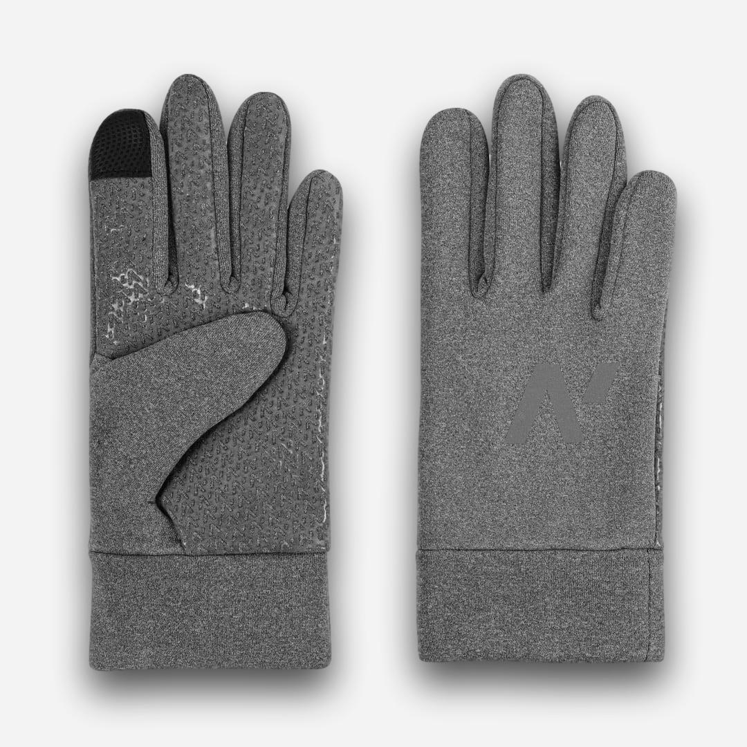 gants de sport gris