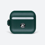 audioCASE Classic Leather vert pour AirPods 3 - élégance et protection