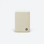 Porte-cartes en cuir beige pour iPhone