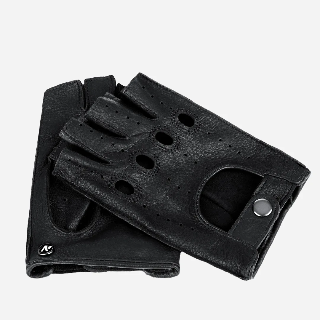 gants sans doigts pour femmes noirs