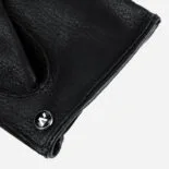 gants en laine gris pour hommes avec fermoir