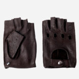 gants sans doigts pour femmes marron